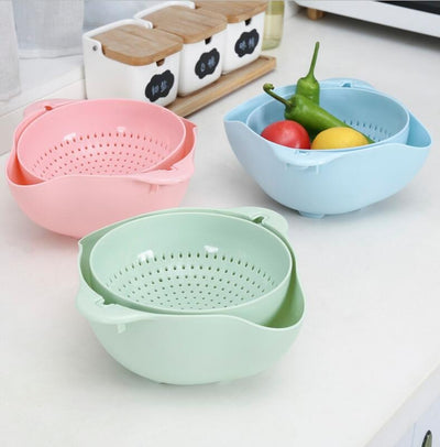 Double-layer Kitchen Vegetable Washing Fruit Basket