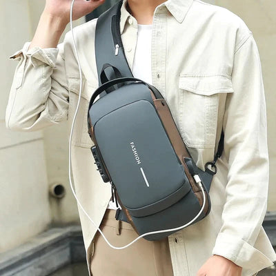 Crossbody Tech Sling Bag With USB Charging Port