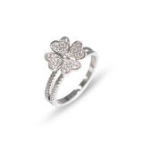 FOUR LEAF CLOVER RING ( ROTATEABLE )