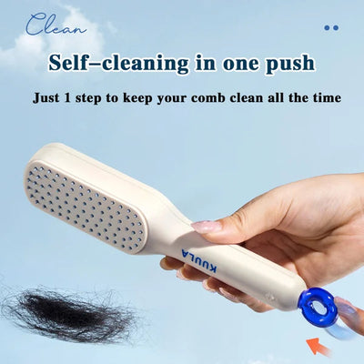 One-Pull Clean Massage Comb