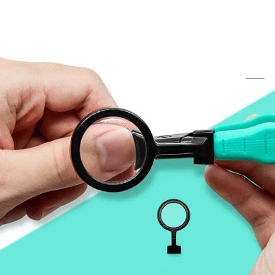 NAIL CUTTER WITH MAGNIFIER GLASS