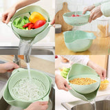 Double-layer Kitchen Vegetable Washing Fruit Basket