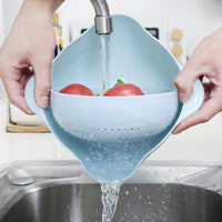 Double-layer Kitchen Vegetable Washing Fruit Basket