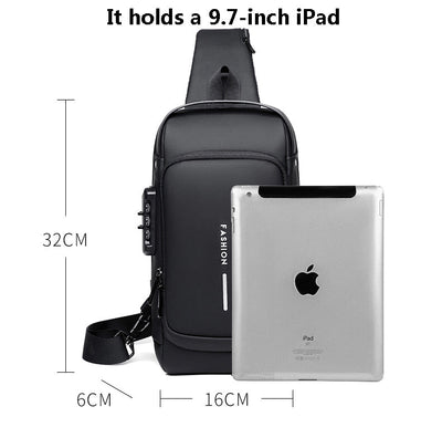 Crossbody Tech Sling Bag With USB Charging Port