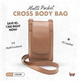 MULTI POCKET CROSS BODY BAG