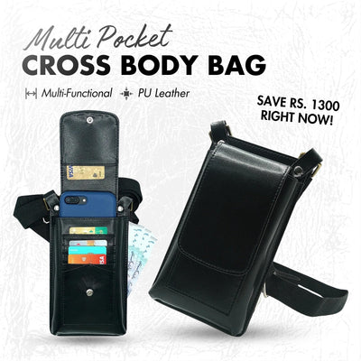 MULTI POCKET CROSS BODY BAG