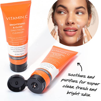 VITAMIN C FACE WASH SOOTHES AND PURIFIES FOR SUPER CLEAN