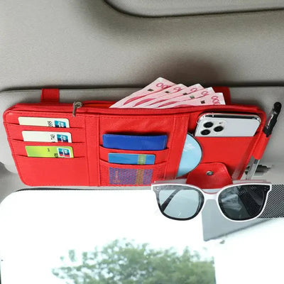 Multi-Pocket Car Sun Visor Organizer 🚙