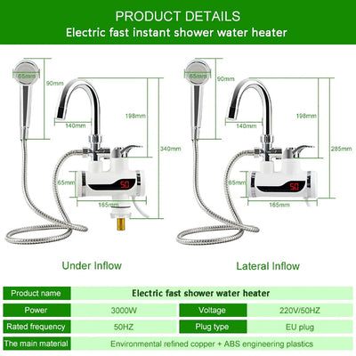 220 V Digital Tankless Instant Heater Fauset