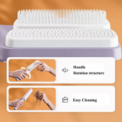 4 In 1 Self Cleaning Hair Brush Comb