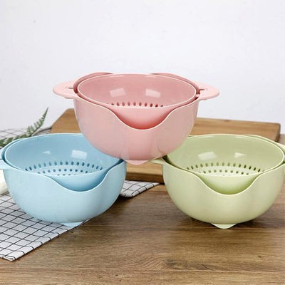 Double-layer Kitchen Vegetable Washing Fruit Basket