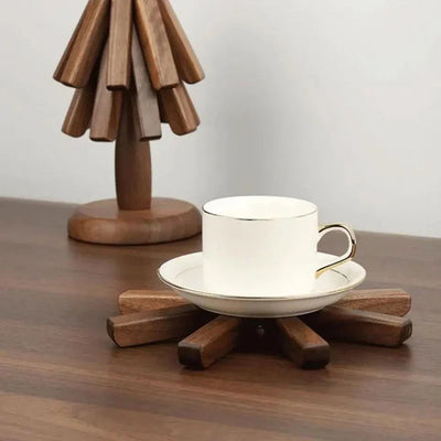 Tree-shaped Wooden Mug Holder