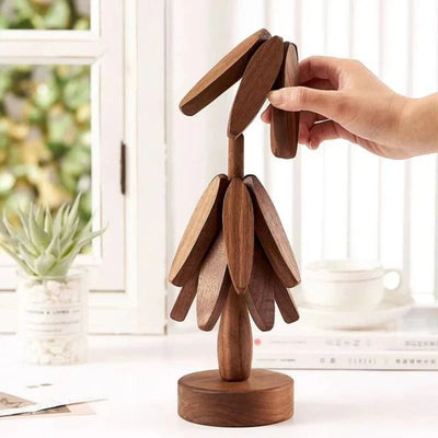 Tree-shaped Wooden Mug Holder