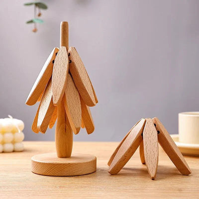 Tree-shaped Wooden Mug Holder