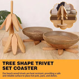 Tree-shaped Wooden Mug Holder